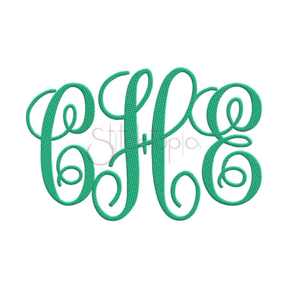 Elegant Embroidery Monogram - 5.5