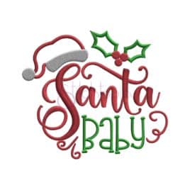 Santa Baby Applique Design