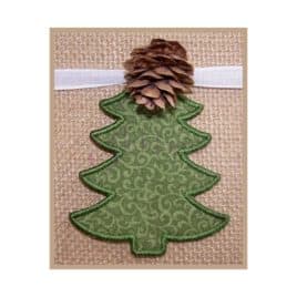 In the Hoop Christmas Tree Gift Tag