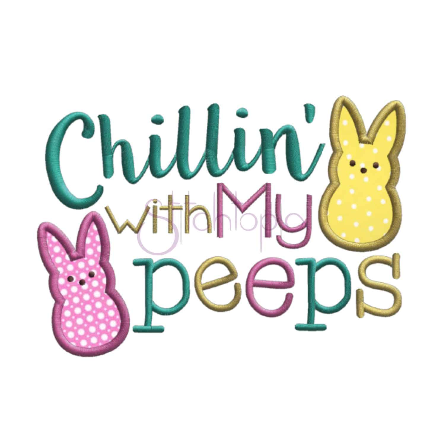 Download Free SVG Cut File - Chillin With My Peeps Svg Easter Shark H...