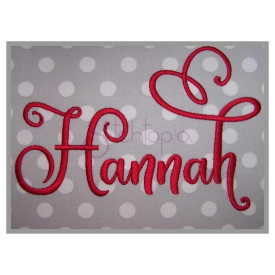 Hannah Embroidery Font - 1