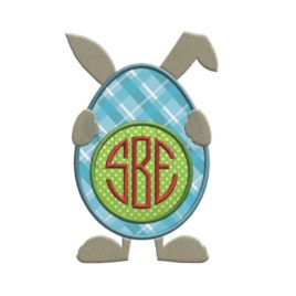 Bunny Egg Applique Frame