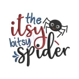 Nursery Rhymes Itsy Bitsy Spider Embroidery Design