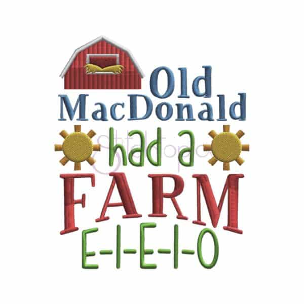 old macdonald embroidery design