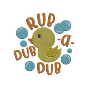 rubber ducky embroidery design