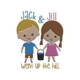 jack and jill machine embroidery design