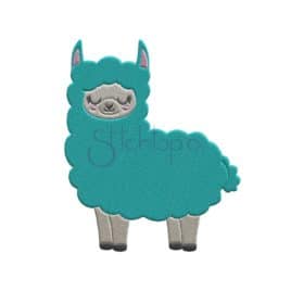 llama machine embroidery design