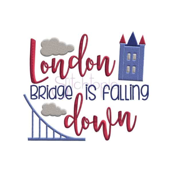 london bridge machine embroidery design