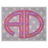 Oval 2-Letter Applique Monogram Font -  Small - 3 Sizes