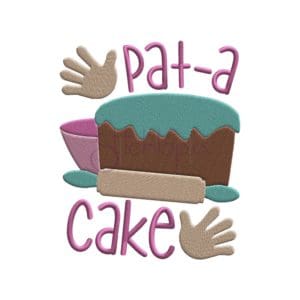 pat a cake machine embroidery design