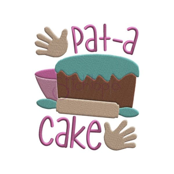 pat a cake machine embroidery design