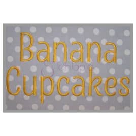 Banana Cupcakes Embroidery Font Large