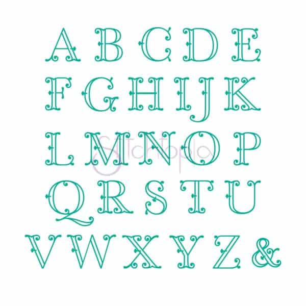 Victorian Applique Monogram Font - 3