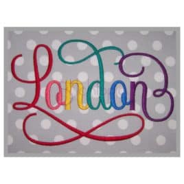 London Embroidery Font  #1-4 – 3.5″ 4″ 4.5″ 5″ 5.5″