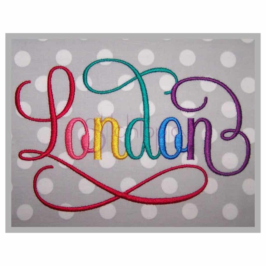 London Embroidery Font #1-4 - 1