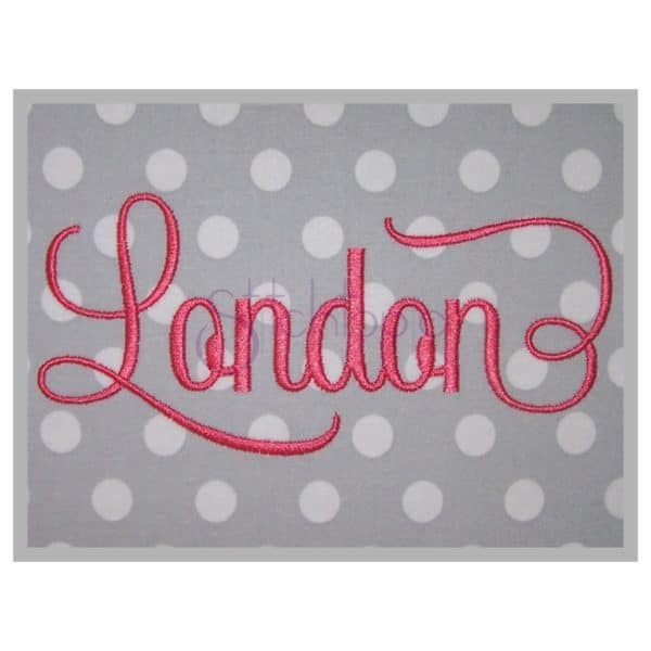 London Machine Embroidery Font 2