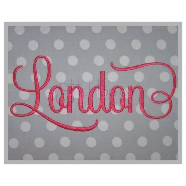 london 2 embroidery font