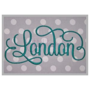london 4 embroidery font