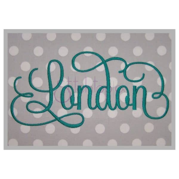 london #4 embroidery font