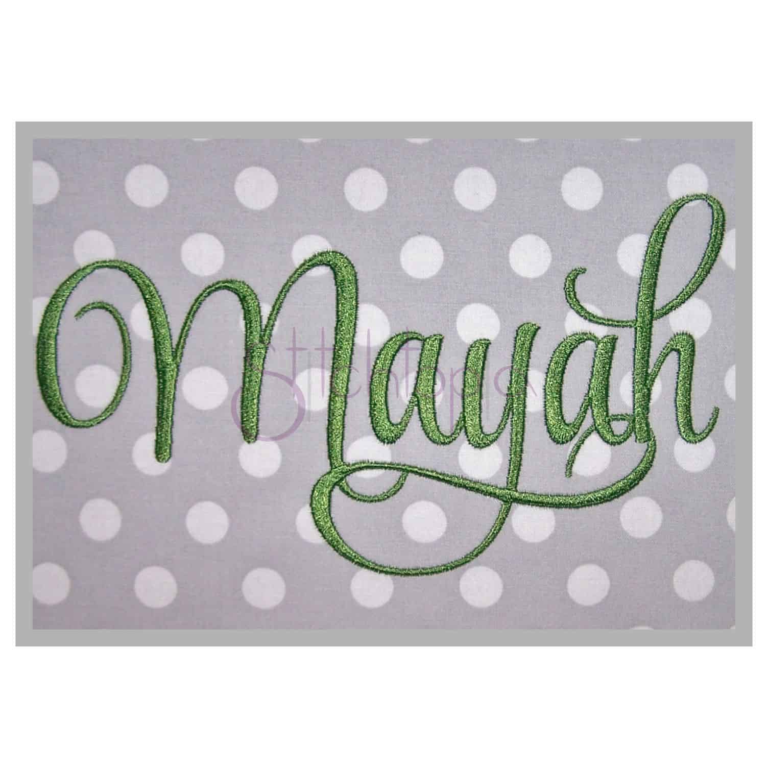 Mayah Embroidery Font #3 - 4