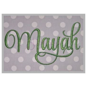 Mayah Embroidery Font #3 - .5