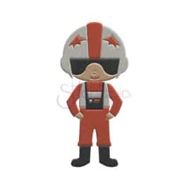Space Pilot Embroidery Design #2