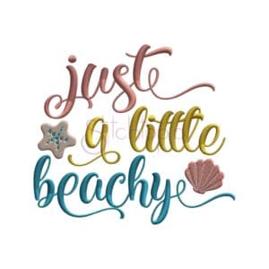 Just a Little Beachy Machine Embroidery Design