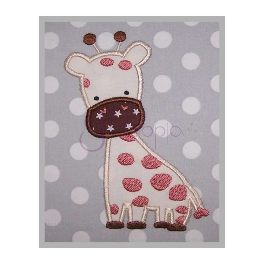 Baby Animals Giraffe Applique Design Stitchtopia