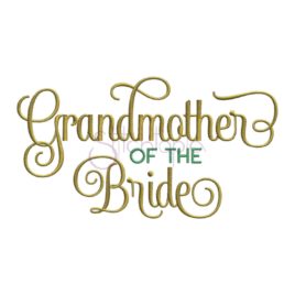 Bridal – Grandmother of the Bride Embroidery Design