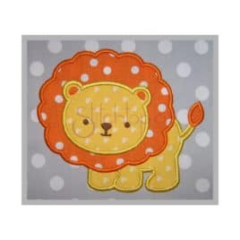 Lion machine applique design