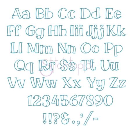 Stitchtopia Adele Applique Font -All Letters