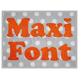 Maxi Embroidery Font – .5″ 1″ 1.5″ 2″ 2.5″ 3″