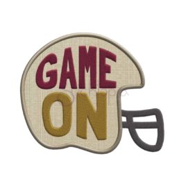 Game On Helmet Applique