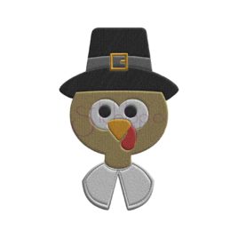 Turkey Head Embroidery Design