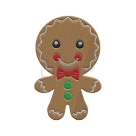 Gingerbread Man Embroidery Design