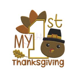 My First Thanksgiving Applique Design