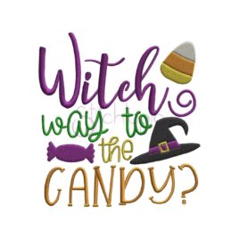 Witch Way to the Candy Embroidery Design