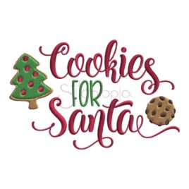 Cookies For Santa Embroidery Design