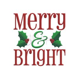Merry & Bright Embroidery Design