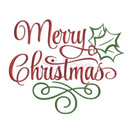 Merry Christmas Machine Embroidery Design #3