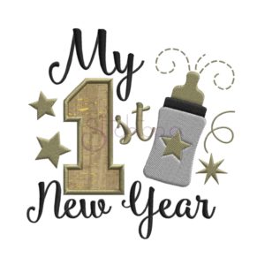 My First New Year Applique with Fabric
