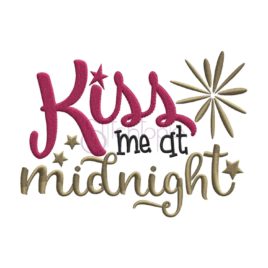 Kiss Me at Midnight Embroidery Design
