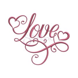 Love Embroidery Design