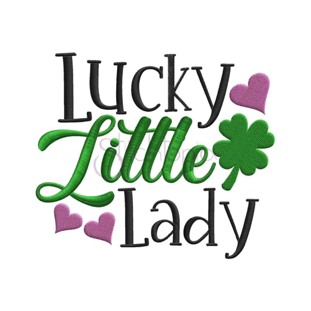 Lucky Little Lady Embroidery Design - Stitchtopia