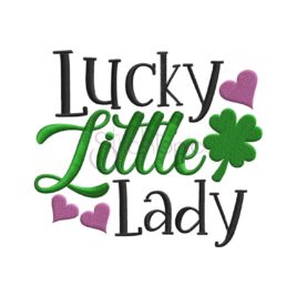 Lucky Little Lady Embroidery Design
