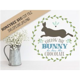 Follow the Bunny SVG Cut File