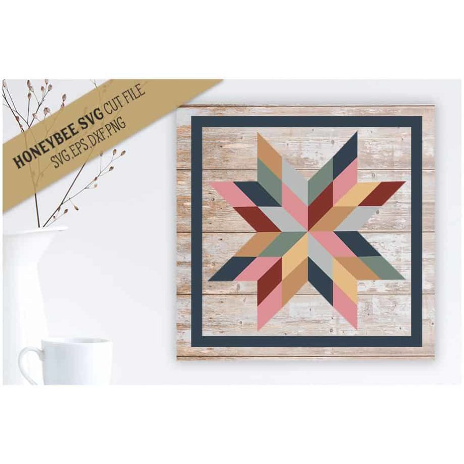 Katie Star Barn Quilt SVG Cut File - Stitchtopia