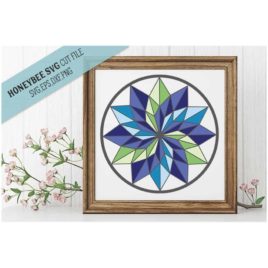 Ocean Circle Barn Quilt SVG Cut File