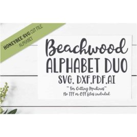 Beachwood Alphabet Duo SVG Cut Files