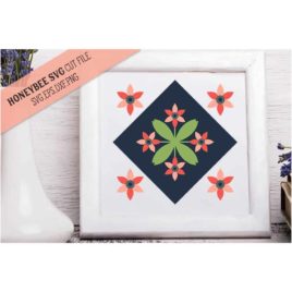Blooming Blossoms Barn Quilt SVG Cut File